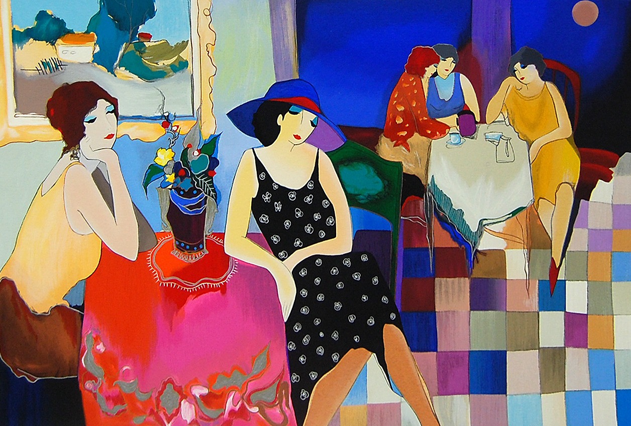 Itzchak Tarkay Nouvelles Figuration Art Oil Painting IT127